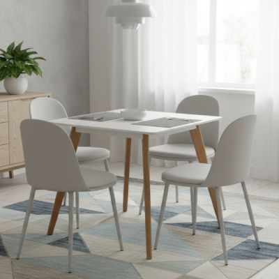 Ensemble table à manger – MDF stratifié – 80x80 Cm