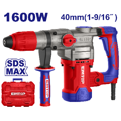 Perforateur sds max 40mm 1600w+ac emtop  ERHRM1608