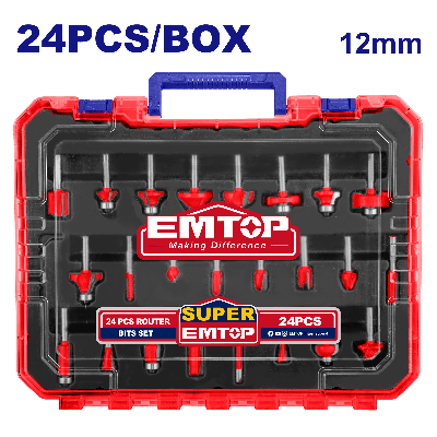 Coffret de 24p faise defonceuse emtop  ERRT24122