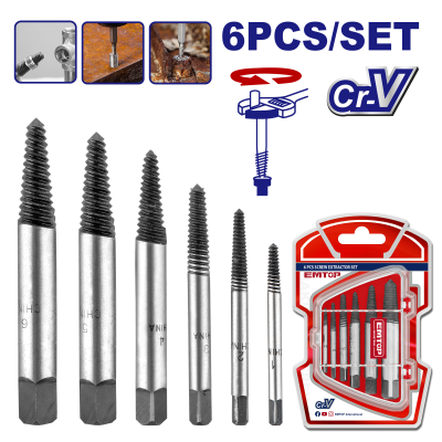 Kit d'extracteurs de vis 6p emtop  ESES2006