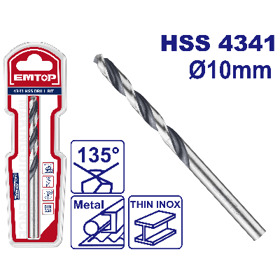 Meche metal hss ø 10mm emtop  ETDB310102