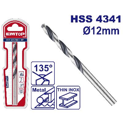 Meche metal hss ø 12mm emtop  ETDB310122