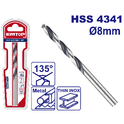 Meche metal hss ø 8mm emtop  ETDB310802