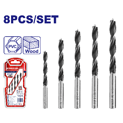 Jeu de 5 forets à bois emtop  EWDBB15055
