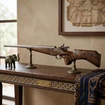 Fusil décoratif Beretta - Bois naturel - Artisanal