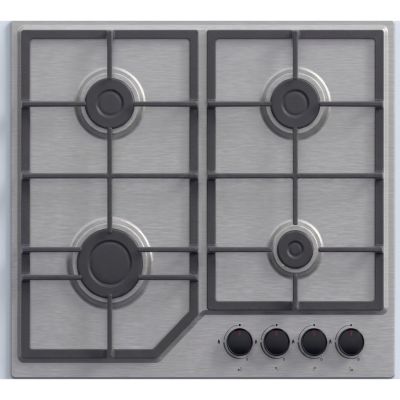 Plaque de cuisson Inox 60 cm - Allumage 1 main - Fonte