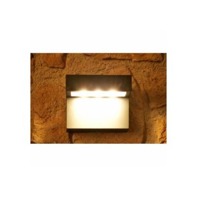 Massive applique murale extérieure GOTHA - LED GRIS 7.5w Lumière Blanc Chaud 2700K
