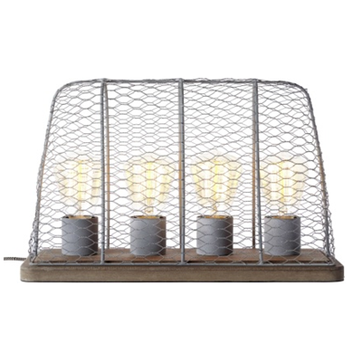 Lampe à poser hutch 4xe27 - 37 x 16 x 34 cm - BR99018/70 - LUXA LIGHTING