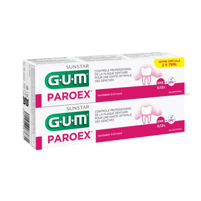 Gum Paroex Dentifrice Duo 2x75ml - Prix Tunisie | Arkan.tn