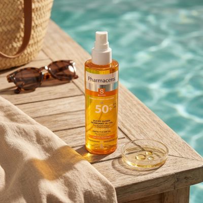 PHARMACERIS S Huile Sèche Solaire Corps & Cheveux SPF50+ 200ml