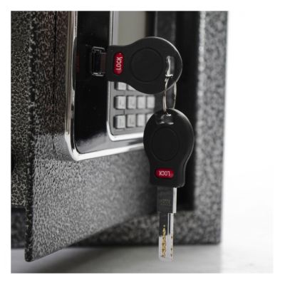 Coffre-fort 26 cm - Noir décor - 11 kg - 38x26x26 cm
