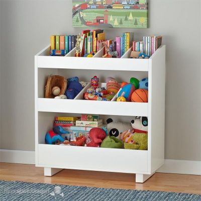 Bibliothèque Teddy - 60x30x80 cm - MDF - Blanc