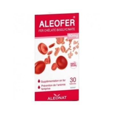ALEOFER 60mg - 30 Gélules - Complément Fer Boticinal