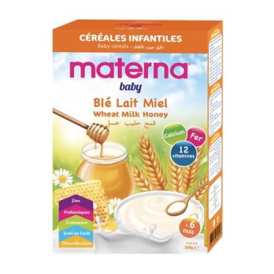 Materna Céréales Blé Lait Miel 200g - Prix... | Arkan.tn