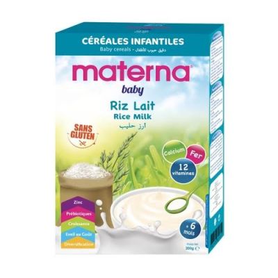 Materna Farine de Riz au Lait 200g - Prix Tunisie | Arkan.tn