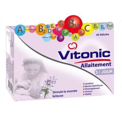 Vitonic Allaitement - 45 Gélules - Prix Tunisie | Arkan.tn