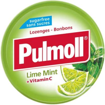 Pastilles PULMOLL - Lime Menthe Vitamine C - Sans Sucre - 45G