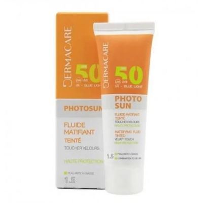 Fluide teinté DERMACARE PHOTOSUN - SPF50+ - Peaux Mixtes - 50ML
