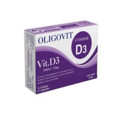 Oligovit Vitamine D3 15 Gélules - Prix Tunisie | Arkan.tn