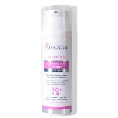 Écran solaire RIVADERM CLARIS SUN - Teinté SPF50+ - 50ML
