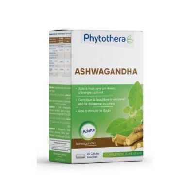 Phytothera Ashwagandha 60 Gélules - Prix Tunisie | Arkan.tn