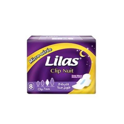 Lilas Protections Intimes Nuit Pocket - 8 Pièces - Boticinal