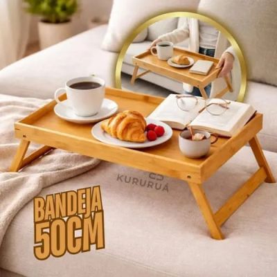 Table de Lit Pliable en Bois – 30×50 cm