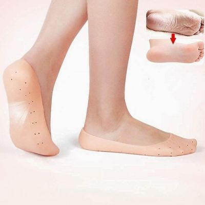Paire de Chaussettes de Protection Anti-fissures Silicone Hydratantes Hommes et Femmes
