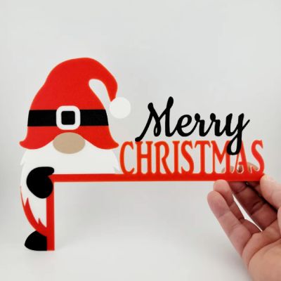 Joyeux Noël – Gnome Coin de Porte – Plastique