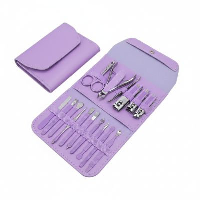 Kit soins ongles professionnel 12 en 1 - violet