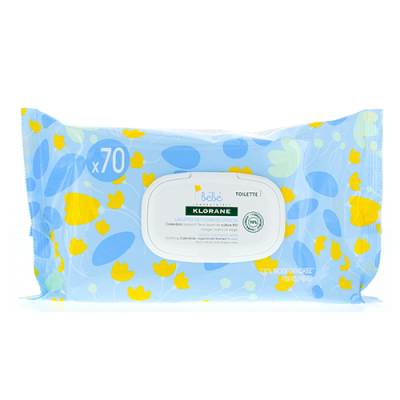 Lingettes Épaisses Nettoyantes Bébé Klorane - 70