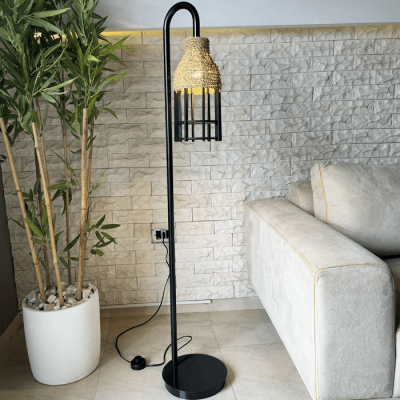 Lampadaire Arc Fanous Noir - ARmin Home