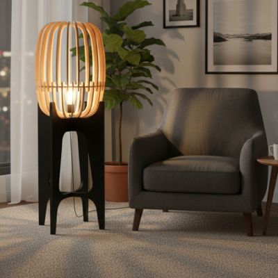 Lampadaire Dama - 110 cm – 60W – Noir
