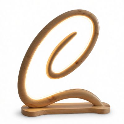 Lampadaire Tourbillon – 12V – Bois Noble