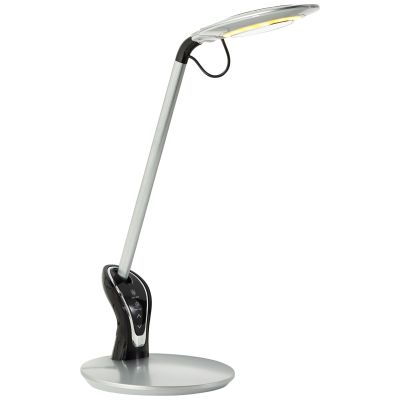 Lampe de bureau LED brillante Elina argent 8W 625lm avec interrupteur tactile CCT blanc chaud