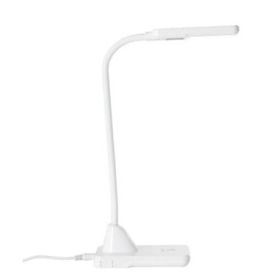 Lampe de bureau LED brillante Joscha blanc 5W 4000K blanc neutre avec interrupteur tactile