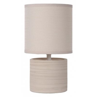 Lampe de table GREASBY Crème E14 max 40W - 230V - LUCIDE-Beige