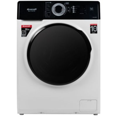 Lave Linge Frontale  Brandt BAM104QVWBL - 10.5 KG - Noir et Blanc 