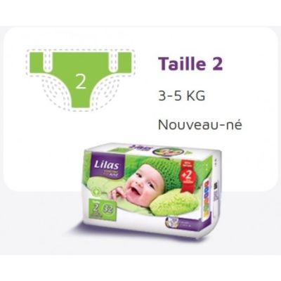Couche LILAS BB - 3-5KG - Confort Max - 32 Pièces