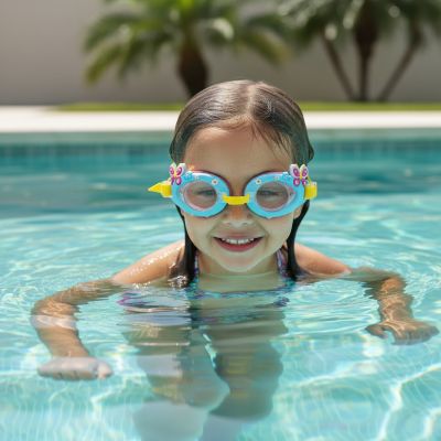 Lunettes de Natation Intex - Anti-UV - Bleu ciel
