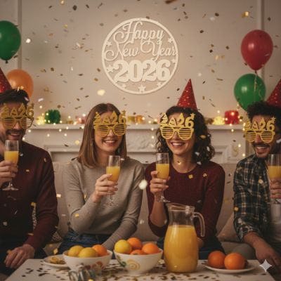 Lunettes Nouvel An 2026 – Plastique