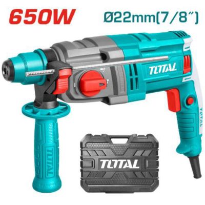 Marteau Perforateur - TOTAL - TH306236 - 650W - 2 kg - 3 Forets