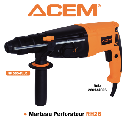 Marteau Perforateur ACEM RH26 - Noir & Orange