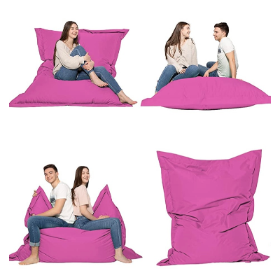 Pouf XXL Imperméable multi positions L*L*H = 140*100 cm-Rose