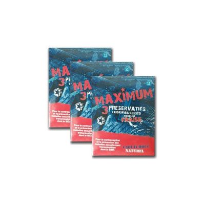 Préservatifs MAXIMUM - Fraise - B-3
