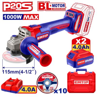 Meuleuse Brushless EMTOP - ELAG271532  - 20V