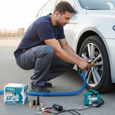 Mini Compresseur TOTAL - TTC1406 - 12V - 10 Bar