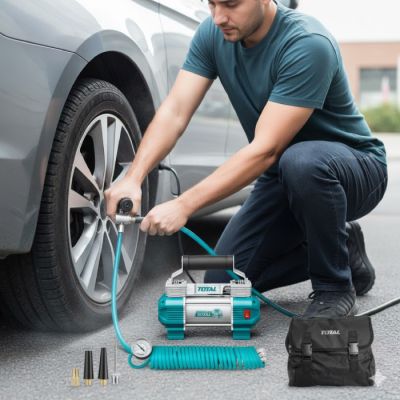 Mini Compresseur TOTAL - TTC2506 - 12V - 8 Bar - 18A