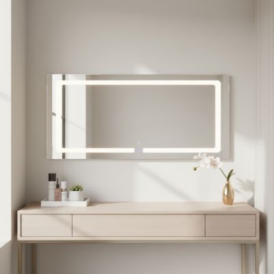 Miroir intelligent LED - 120 x 70 cm - rectangulaire