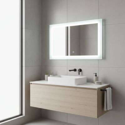 Miroir intelligent LED - 80 x 60 cm - Rectangulaire